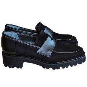 NWOB Odette E Odile Suede Slip On Platform Lug Loafers 24cm United Arrows Japan